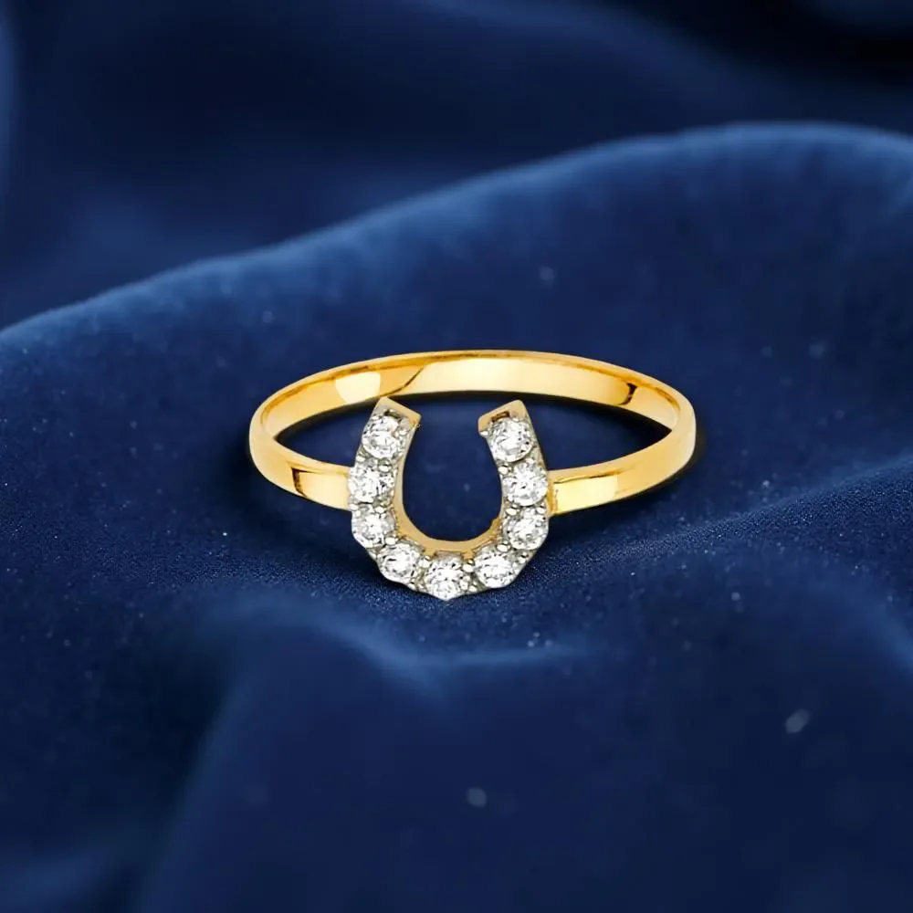 14k solid Gold Horseshoe Ring | Real Gold By Tehrani Jewelry
